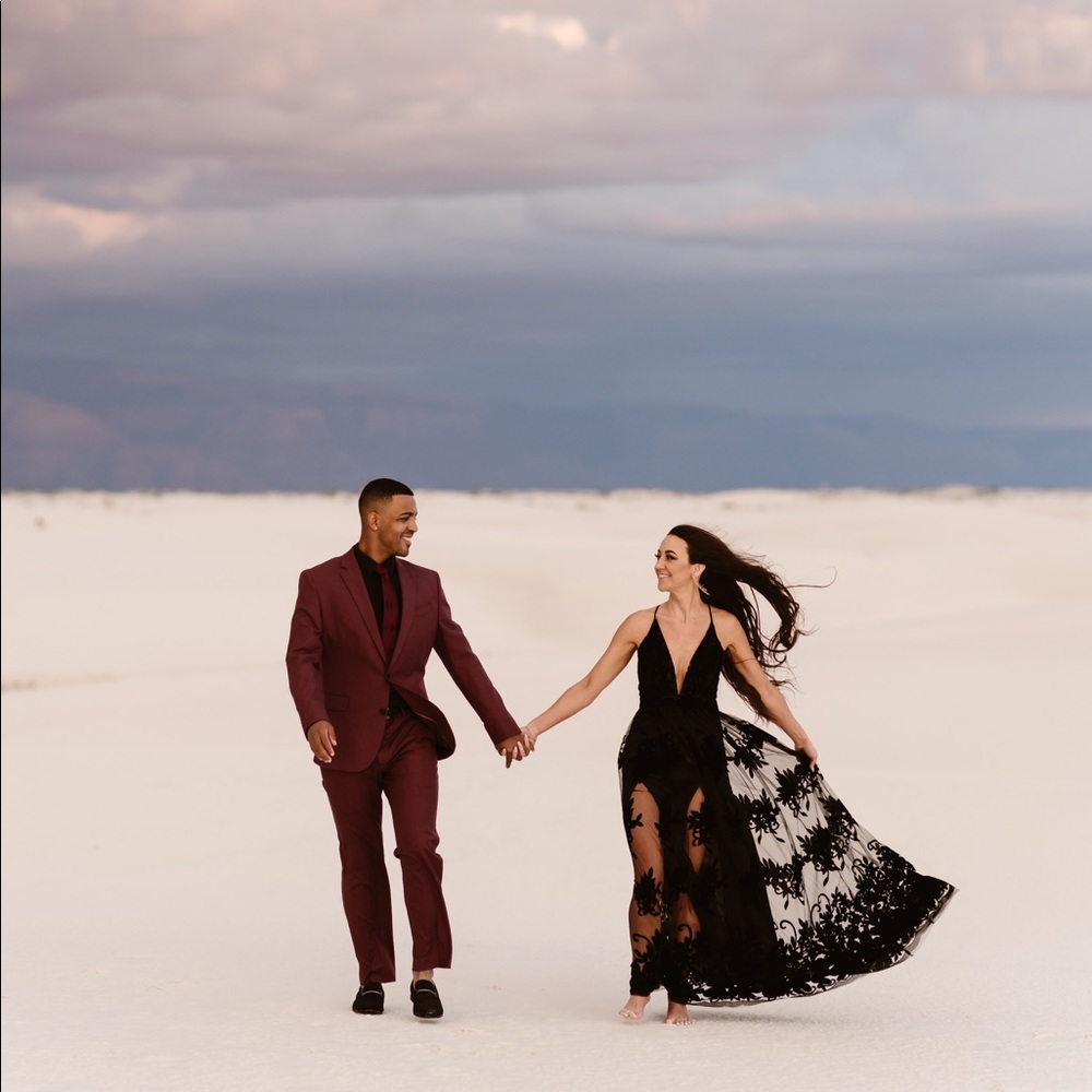Windsor Formal Flocked Velvet Dress